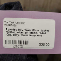 Hvy Wool Show Jacket *gc/fair, older, pit stains, faded, rubs, dirty, stains
