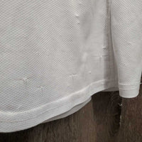 SS Show Shirt, 1/4 Button Up, snap collar *gc/fair, rubs, runs & v.snagged, pits, peeled logo
