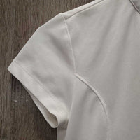 JUNIORS SS Show Shirt, 1/4 Snap Up, snap collar *gc, mnr stains & snags
