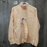 LS Show Shirt, 2x Button Collars *gc, seam puckers, older, rubs, pills