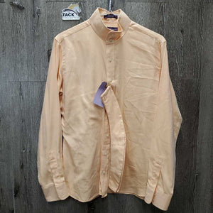 LS Show Shirt, 2x Button Collars *gc, seam puckers, older, rubs, pills