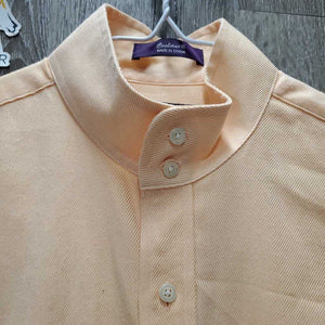 LS Show Shirt, 2x Button Collars *gc, seam puckers, older, rubs, pills