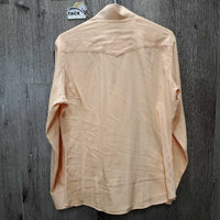 LS Show Shirt, 2x Button Collars *gc, seam puckers, older, rubs, pills
