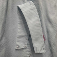 SS Show Shirt, 1x Button Collar *gc, older, thin, seam puckers, frayed tags, threads
