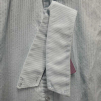 SS Show Shirt, 1x Button Collar *gc, older, thin, seam puckers, frayed tags, threads
