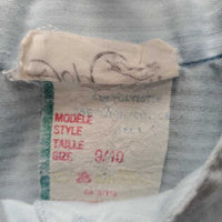 SS Show Shirt, 1x Button Collar *gc, older, thin, seam puckers, frayed tags, threads
