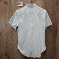 SS Show Shirt, 1x Button Collar *gc, older, thin, seam puckers, frayed tags, threads
