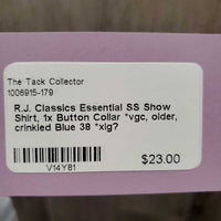 SS Show Shirt, 1x Button Collar *vgc, older, crinkled
