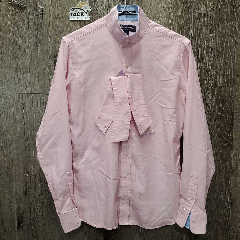 LS Show Shirt, 2x Button Collars *gc, seam puckers, mnr stains, bubbled, older