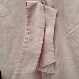 LS Show Shirt, 2x Button Collars *gc, seam puckers, mnr stains, bubbled, older