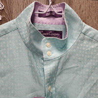 LS Show Shirt, 2x Button Collars *vgc, seam puckers, older
