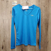 LS V Neck Shirt *vgc, mnr peeling logo
