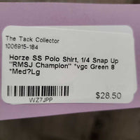 SS Polo Shirt, 1/4 Snap Up "RMSJ Champion" *vgc
