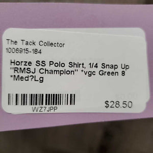 SS Polo Shirt, 1/4 Snap Up "RMSJ Champion" *vgc
