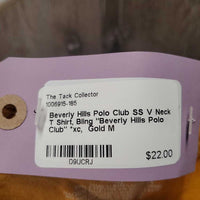 SS V Neck T Shirt, Bling "Beverly Hills Polo Club" *xc