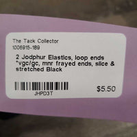 2 Jodphur Elastics, loop ends *vgc/gc, mnr frayed ends, slice & stretched
