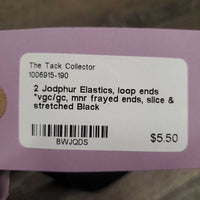 2 Jodphur Elastics, loop ends *vgc/gc, mnr frayed ends, slice & stretched
