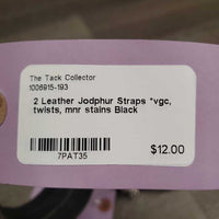 2 Leather Jodphur Straps *vgc, twists, mnr stains
