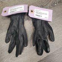 JUNIORS Leather Riding Gloves *vgc, mnr stains, rubs & snags
