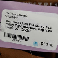 Lined Full Sticky Seat Riding Tight Breeches, bag *new

