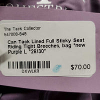 Lined Full Sticky Seat Riding Tight Breeches, bag *new
