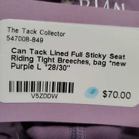 Lined Full Sticky Seat Riding Tight Breeches, bag *new
