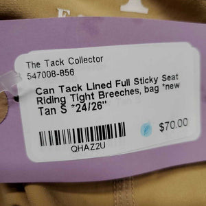Lined Full Sticky Seat Riding Tight Breeches, bag *new
