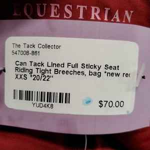 Lined Full Sticky Seat Riding Tight Breeches, bag *new
