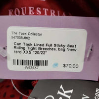 Lined Full Sticky Seat Riding Tight Breeches, bag *new
