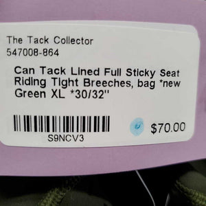 Lined Full Sticky Seat Riding Tight Breeches, bag *new