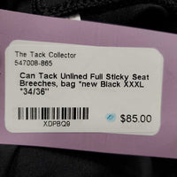 Unlined Full Sticky Seat Breeches, bag *new

