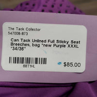 Unlined Full Sticky Seat Breeches, bag *new
