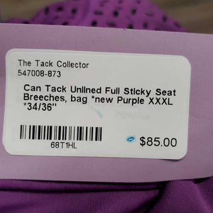 Unlined Full Sticky Seat Breeches, bag *new