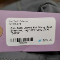 Unlined Full Sticky Seat Breeches, bag *new
