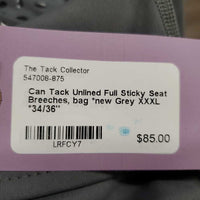 Unlined Full Sticky Seat Breeches, bag *new
