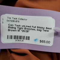 unLined Full Sticky Seat Riding Tight Breeches, bag *new
