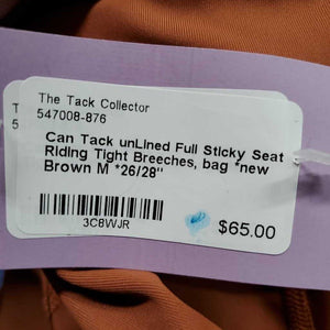 unLined Full Sticky Seat Riding Tight Breeches, bag *new