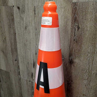 16 Hvy Duty Pylon Cones - Dressage Ring Letters *new, 4 blank, clean, mnr base residue
