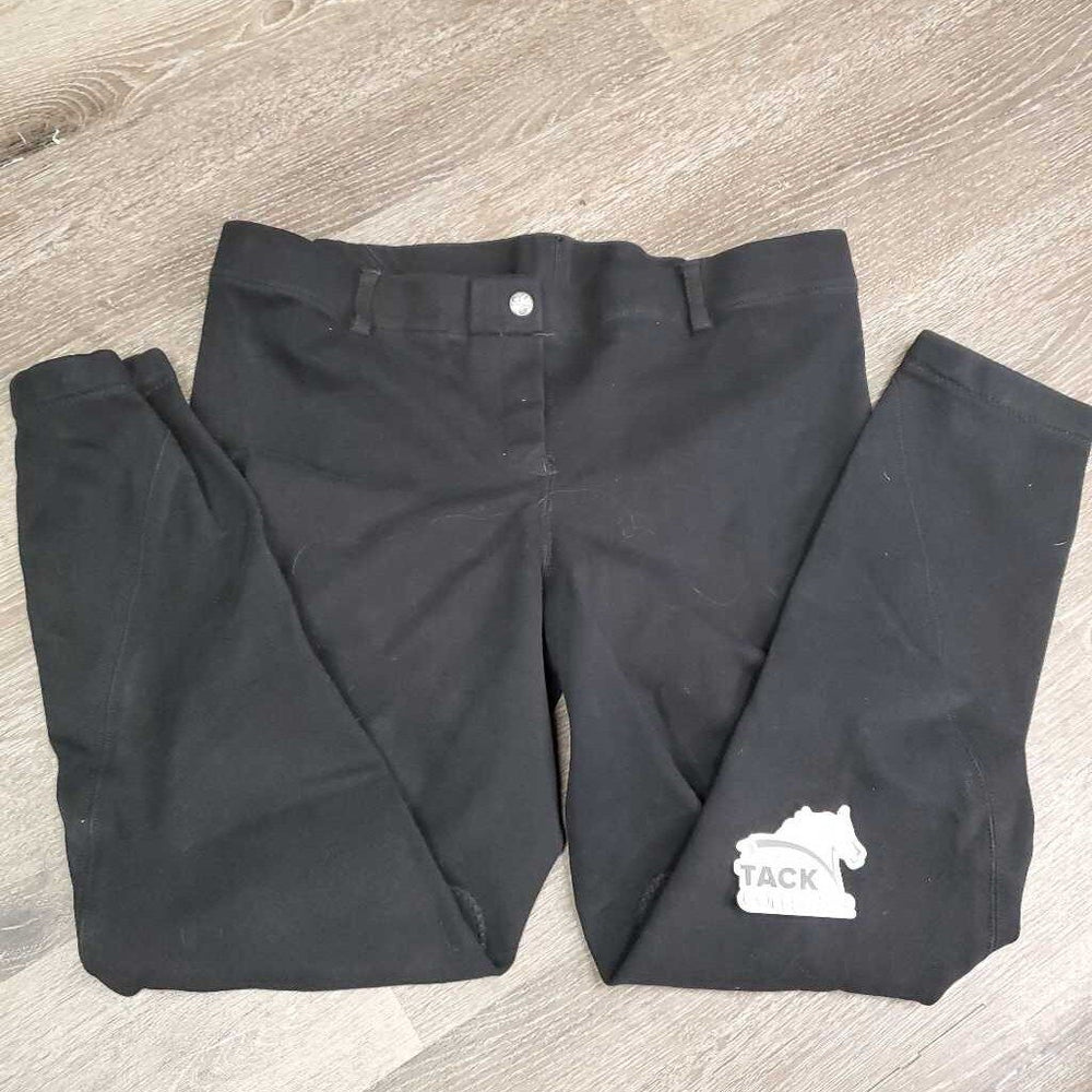 Hvy Cotton Riding Breeches, Pull On *vgc/fair, hair, knee stitching holes