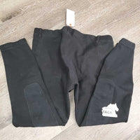 Hvy Cotton Riding Breeches, Pull On *vgc/fair, hair, knee stitching holes
