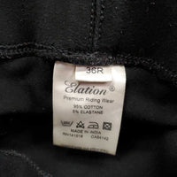 Hvy Cotton Riding Breeches, Pull On *vgc/fair, hair, knee stitching holes
