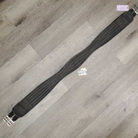 Nylon Web & Neoprene Girth, 2x els *vgc, clean, hairy & dirty seams, residue, faded
