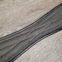 Nylon Web & Neoprene Girth, 2x els *vgc, clean, hairy & dirty seams, residue, faded