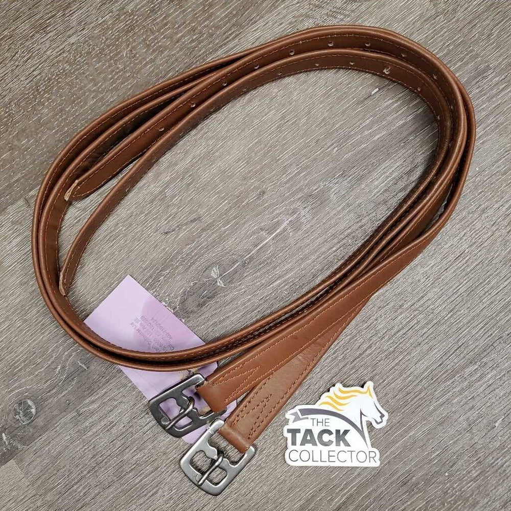 Nylon Lined Stiff Stirrup Leathers *vgc, creases, mnr edge rubs, scrapes & stretched hole backs