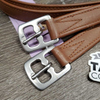 Nylon Lined Stiff Stirrup Leathers *vgc, creases, mnr edge rubs, scrapes & stretched hole backs
