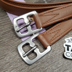 Nylon Lined Stiff Stirrup Leathers *vgc, creases, mnr edge rubs, scrapes & stretched hole backs