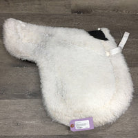 Fitted Fleece Hunter Saddle Pad, reinforced wither *gc, older, hair, mnr stains/dingy

