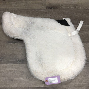 Fitted Fleece Hunter Saddle Pad, reinforced wither *gc, older, hair, mnr stains/dingy