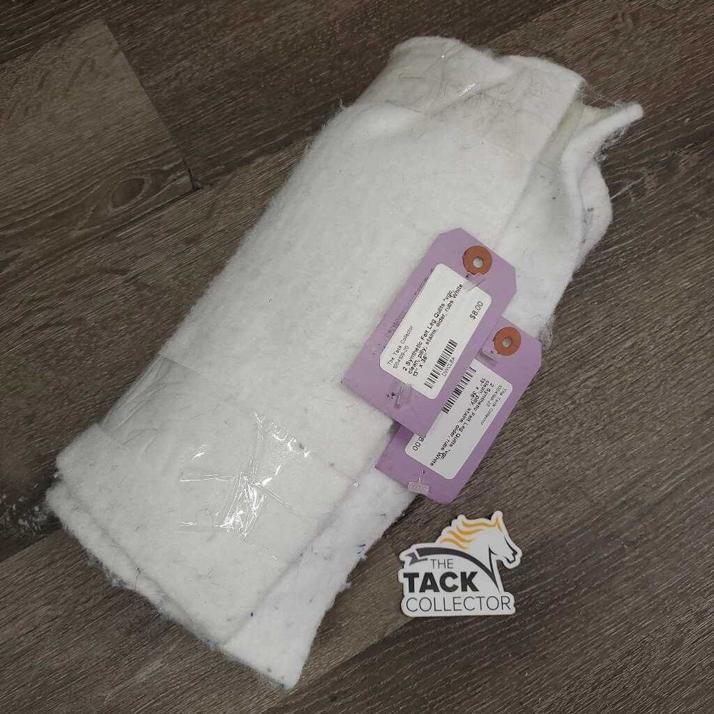 2 Synthetic Felt Leg Quilts *vgc, clean, pilly, stains, older, rubs