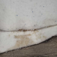 2 Synthetic Felt Leg Quilts *vgc, clean, pilly, stains, older, rubs
